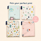 Baby Blanket - Beige Fox  - 100% Muslin Cotton and Fleece material for ultra comfort