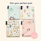 Baby Blanket - Pink Porcupine - 100% Muslin Cotton and Fleece material for ultra comfort