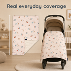 Baby Blanket - Pink Porcupine - 100% Muslin Cotton and Fleece material for ultra comfort