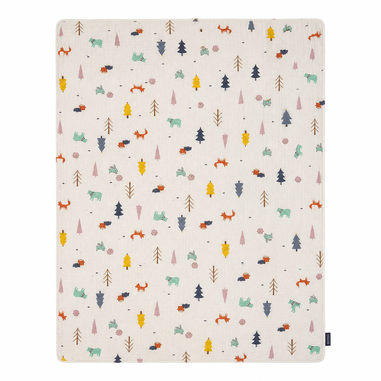 Baby Blanket - Beige Fox  - 100% Muslin Cotton and Fleece material for ultra comfort