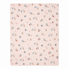 Baby Blanket - Pink Porcupine - 100% Muslin Cotton and Fleece material for ultra comfort
